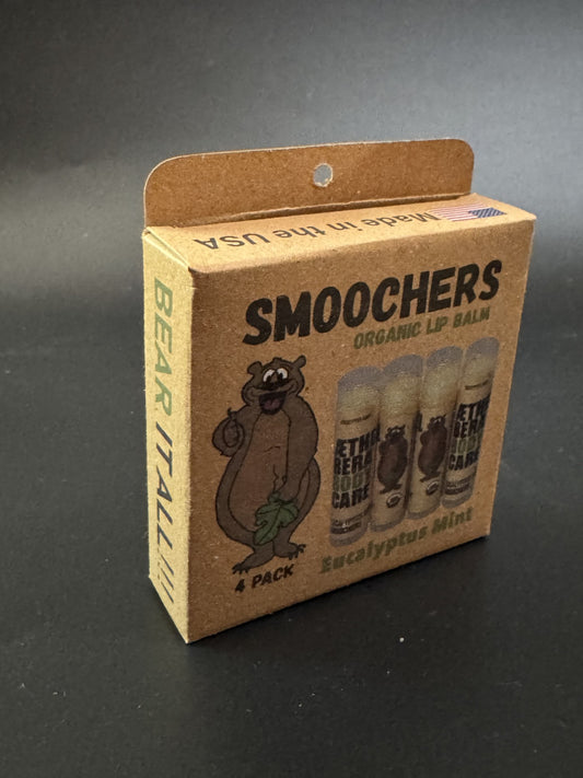 Eucalyptus Mint "Smoochers" (lip balm) 4-pack box