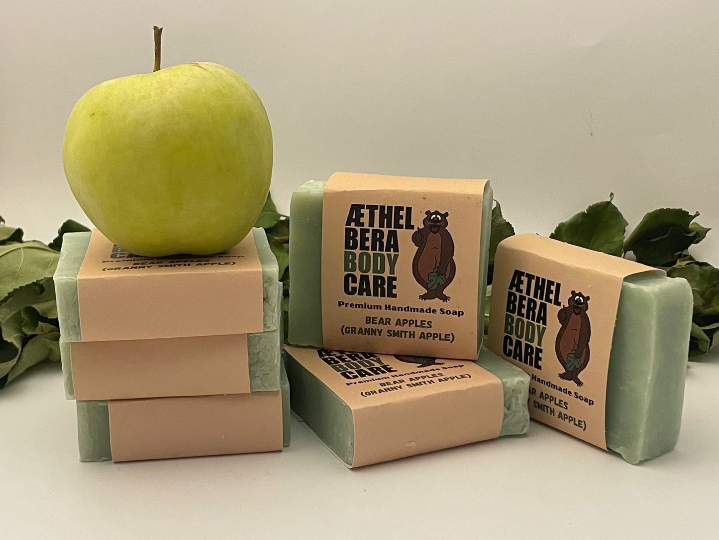 “Bear Apples” Granny Smith Apple Soap Bar