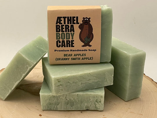 “Bear Apples” Granny Smith Apple Soap Bar