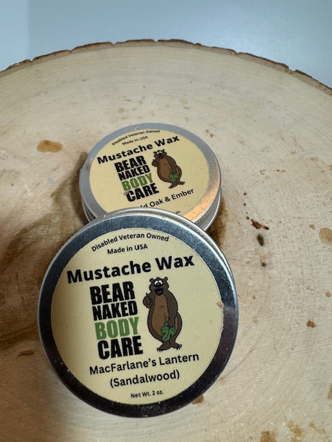 Mustache Wax (MacFarlane's Lantern (Sandalwood))- 1 oz.